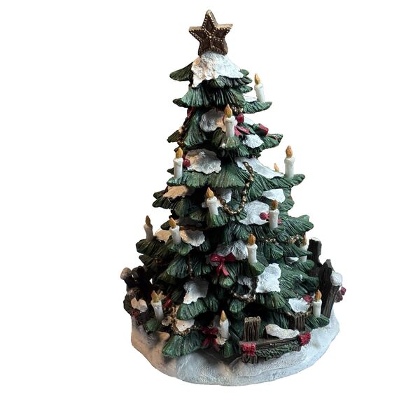 St Nicholas Square Village -Caroling Around the Tree set of 4, Only the tree - Picture 3 of 11